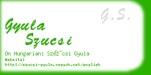 gyula szucsi business card